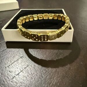 Lisa Gozlan gold dice bracelet